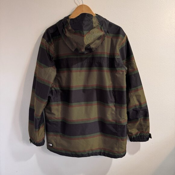 Burton Jacket Coat Snowboarding Skiing Mens L Dryride Multicolor Striped Hooded - Picture 6 of 10